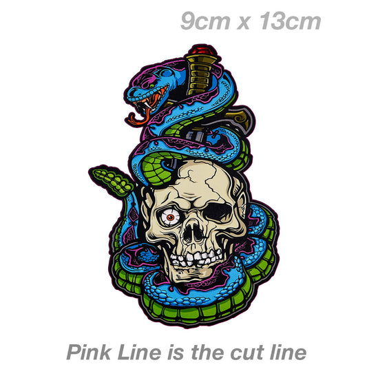 Motorcycle Helmet Skull Snake Sword Day of death Dark night symbol stickers