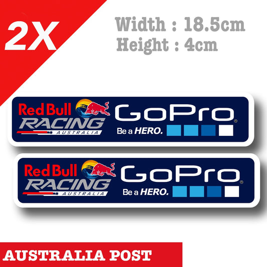 Red Bull Racing GoPro Be a Hero Slim Slap Vinyl Decal Sticker 