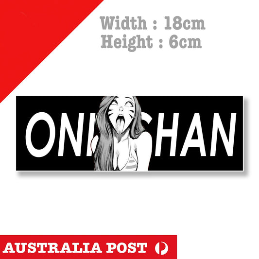 Onii-Chan Anime Sexy Girl  JDM Black Slap Decal Sticker 