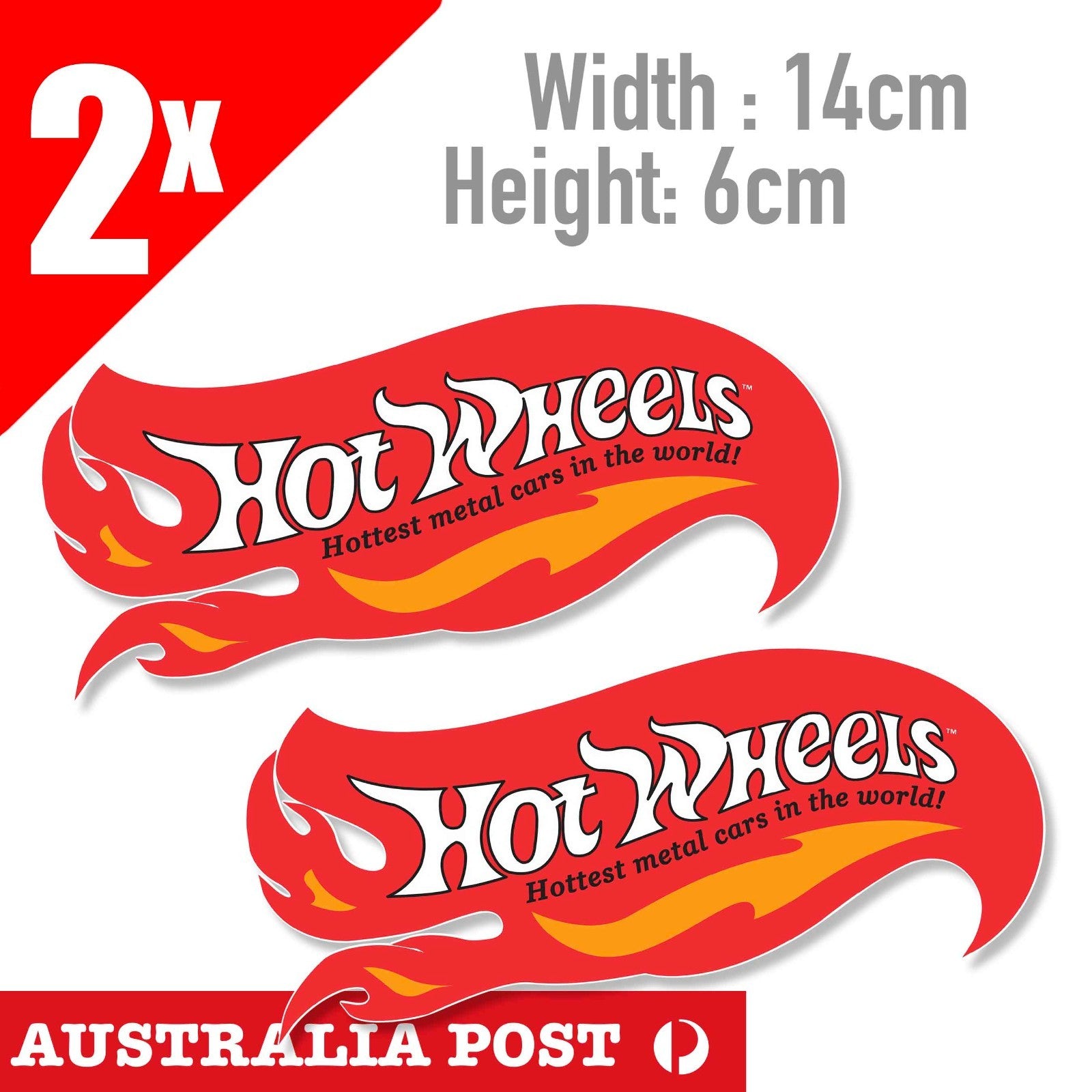 HOT WHEELS Hottest Metal Car in the World Logo  Stickers