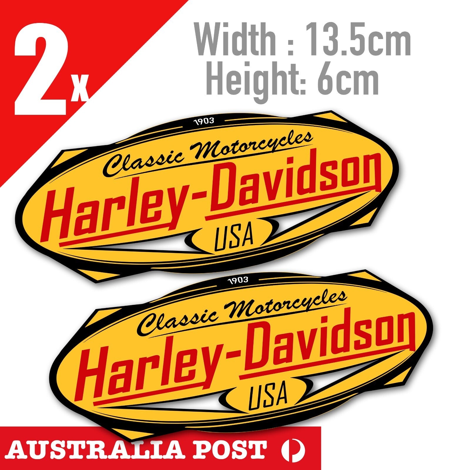 Harley Davidson Motorcycle USA, Fuel Tank Decal Stickers