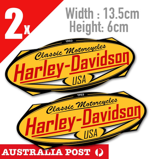 Harley Davidson Motorcycle USA, Fuel Tank Decal Stickers