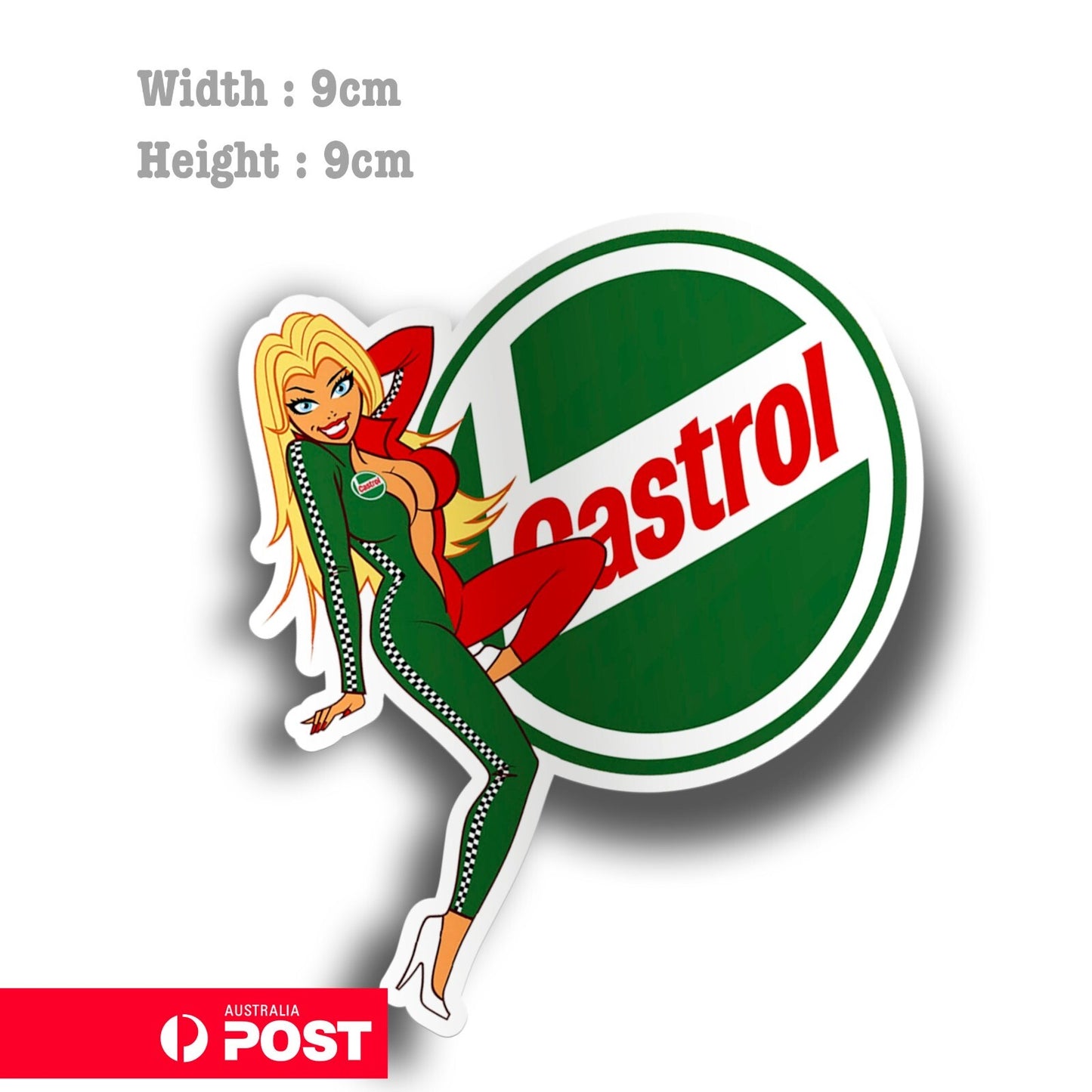 CASTROL Oil Racing Logo Pin Up Girl  Stickers