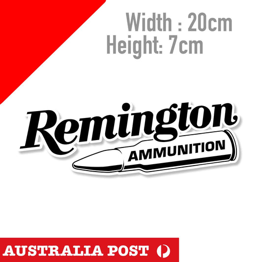 REMINGTON Ammunition Logo , FIREARMS AMMUNITION RIFLE HUNTING Camping  STICKER