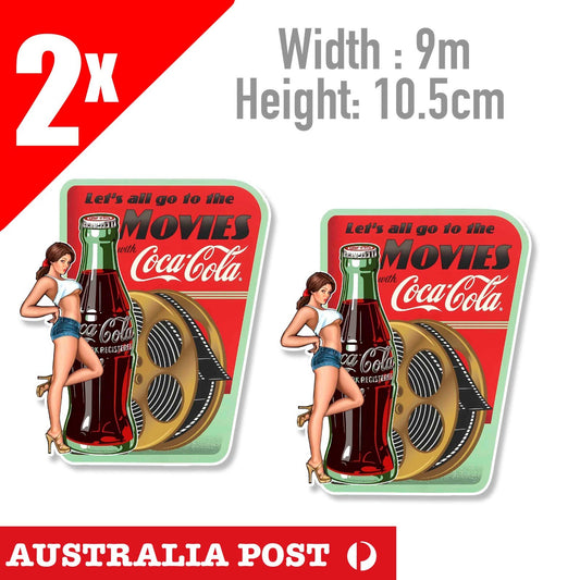 Coca Cola Old Vintage Retro Sign- DELICIOUS REFRESHING  Sexy Pin Up Girl Sticker
