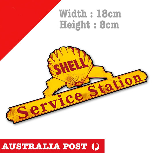 Shell Service Station Vintage Retro Rusty Old Sign Car  Sticker