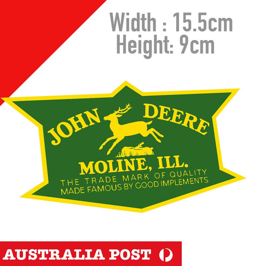JOHN DEERE MOLLUE, ILL Logo 1837 Logo Sticker