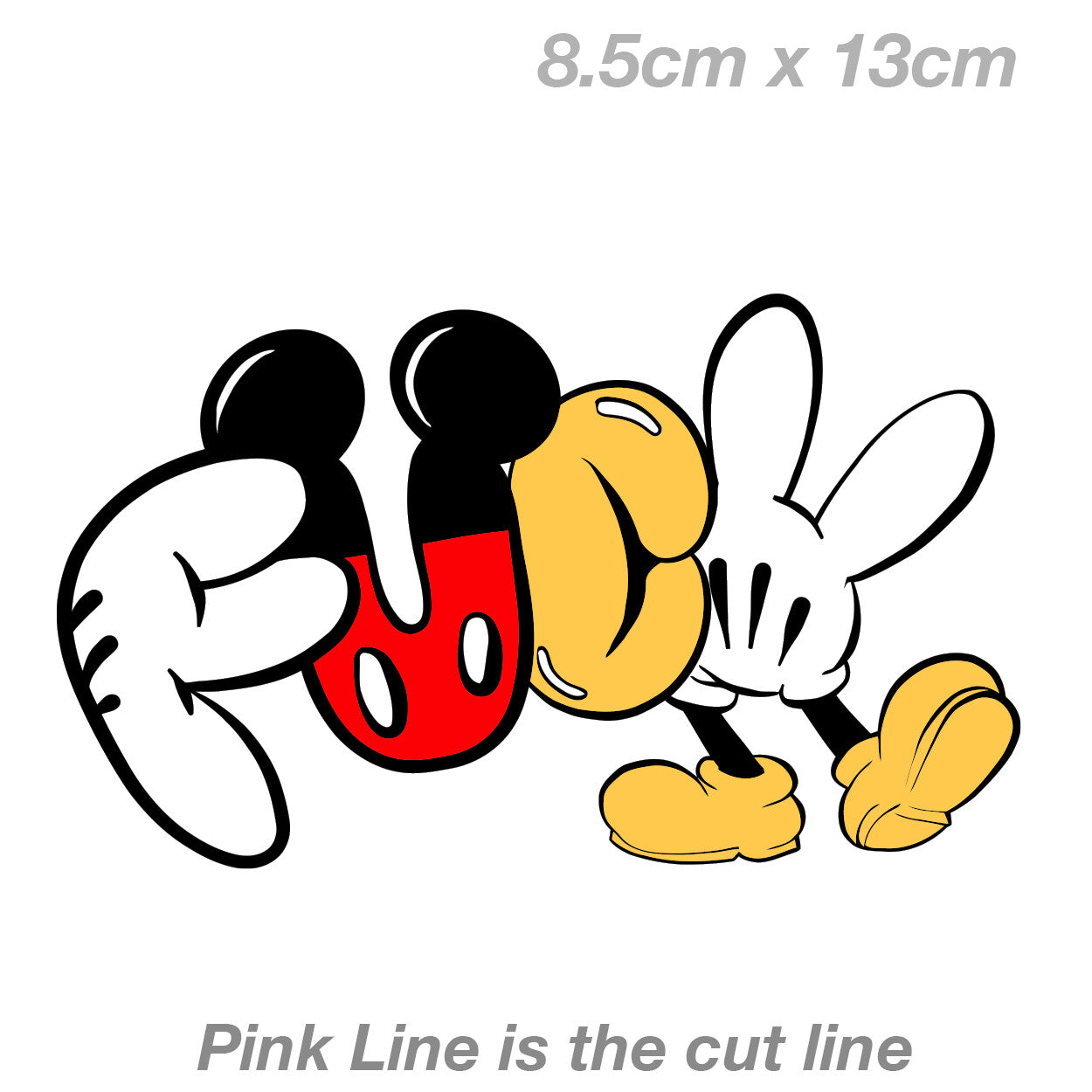 Walt Disney Mickey Mouse F#ck You Funny  Sticker