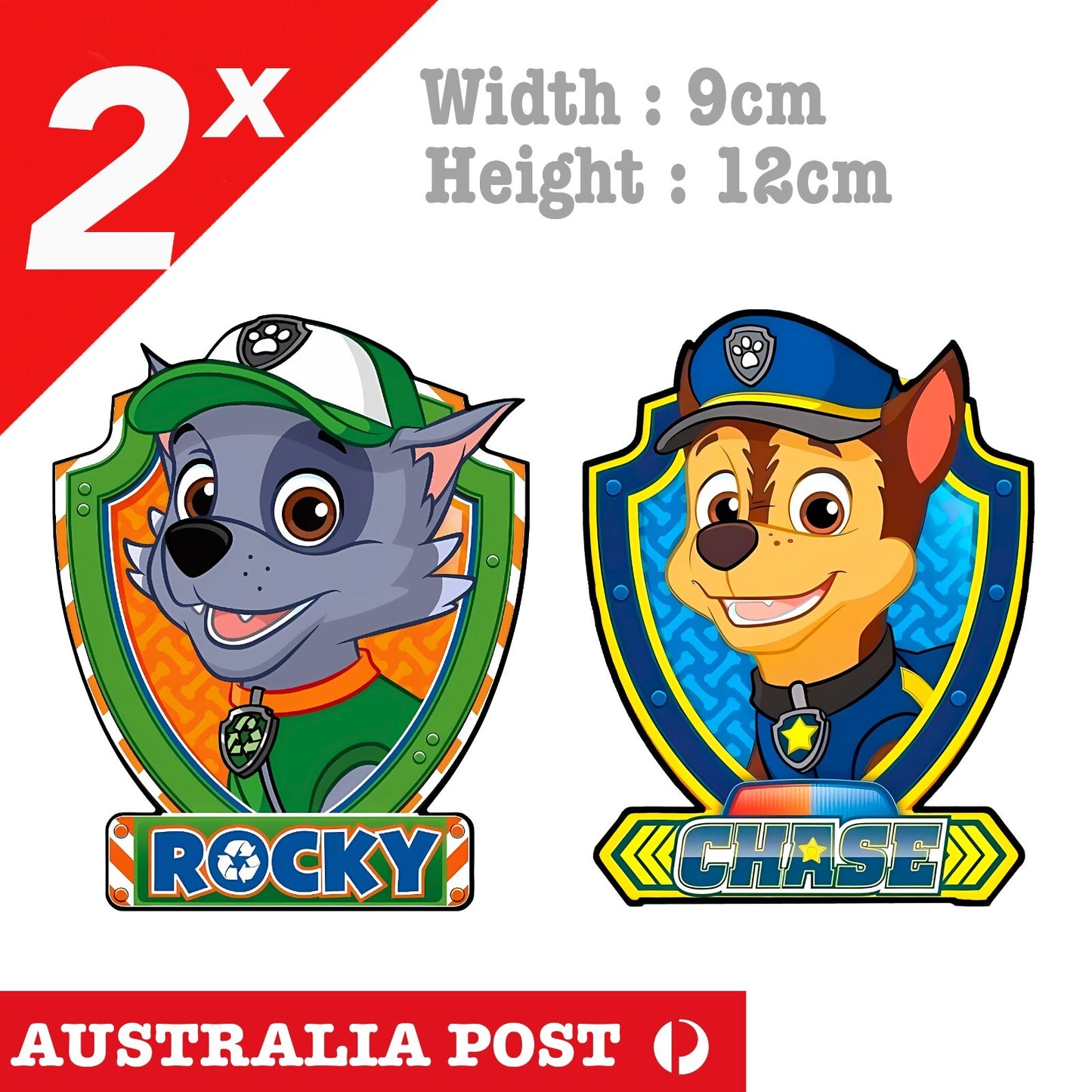 PAW Patrol Cartoon CHASE AND ROCKY badge Sticker