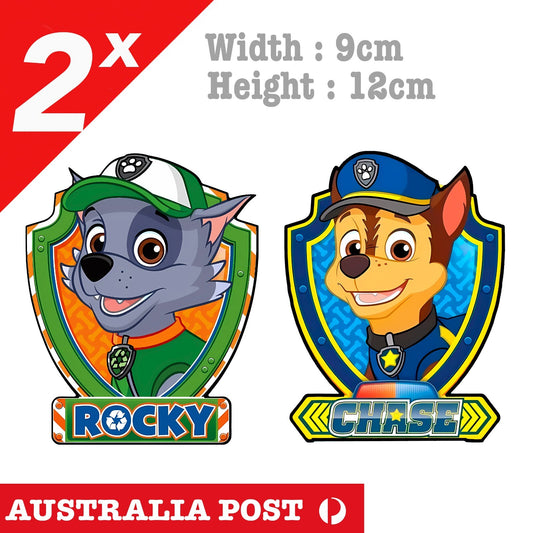 PAW Patrol Cartoon CHASE AND ROCKY badge Sticker