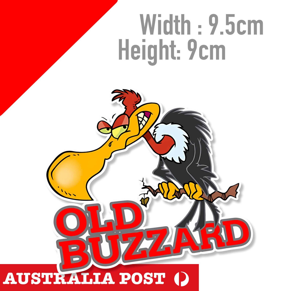 OLD BUZZARD DECAL STICKER OLD GUY FUNNY VINTAGE HOT ROD DECALS STICKERs