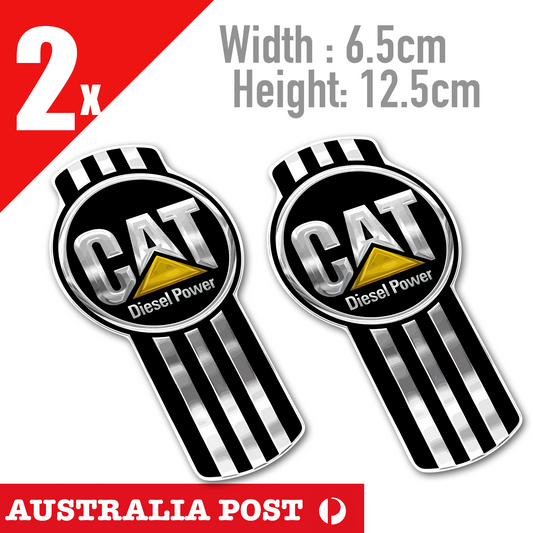 Caterpillar Diesel Power  Chrome Badge Logo, Heavy Machinery, Mine Stickers