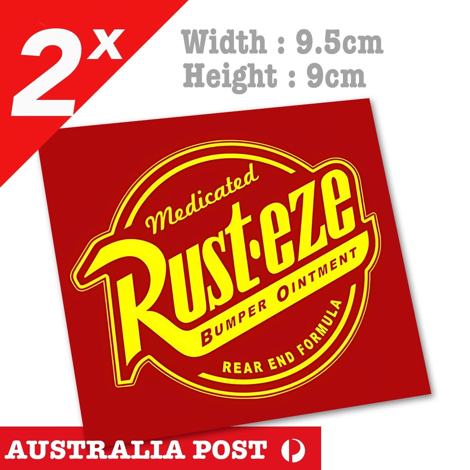 Rust-eze Bumper Ointment Disney Cars Logo, Disney Cars Stickers