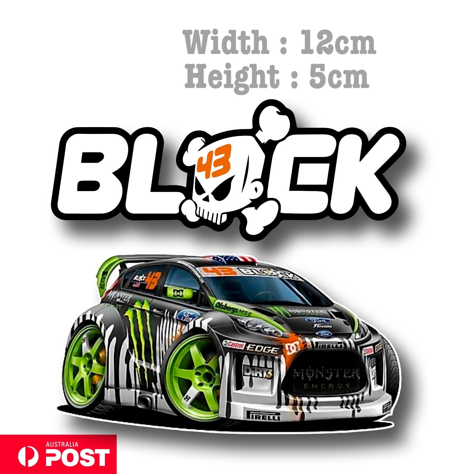 Ken Block 43 Ken Block Logo - Ken Block Ford Focus JDM DRIFT RIP Sticker