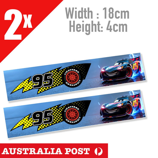 Disney Cars Lightning McQueen 95 Black Flame Number 95 Stickers