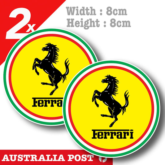 Ferrari Logo Round Badge, Ferrari Logo Sticker
