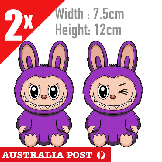 LaBUBU The Monsters Smile & Wink Purple STICKER