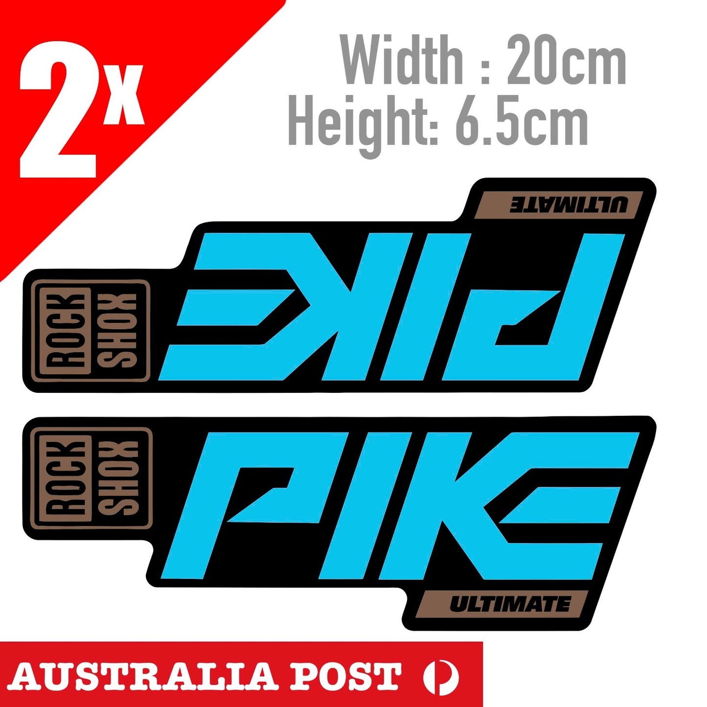 Rockshox Pike style Fork Decal Blue Bike Cycling Biycle MTB MX Sticker