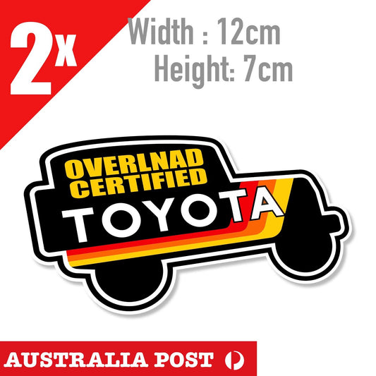 TOYOTA  Land Cruiser Overland 4WD Vintage Logo Hilux 4x4 Off Road Ute Sticker