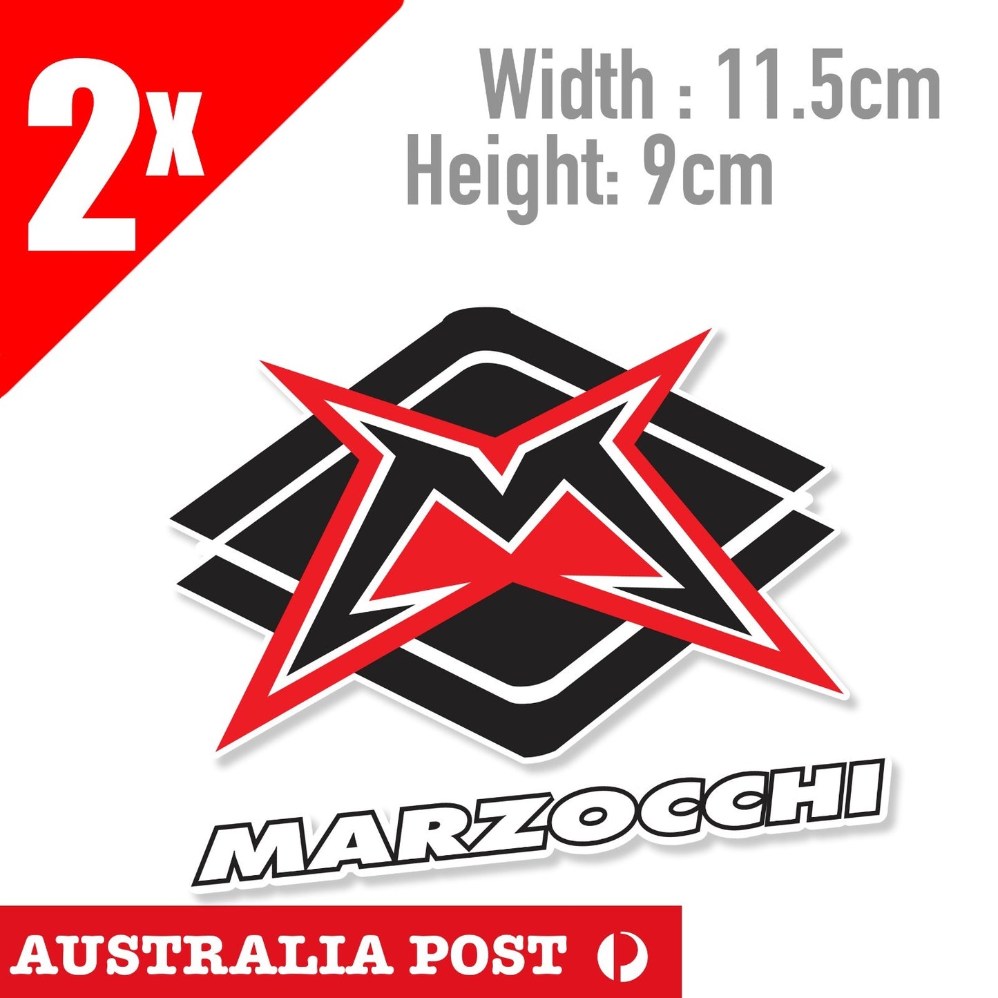 Marzocchi Bomber Fork Logo Sticker for MTB Bike Bicycle Decals