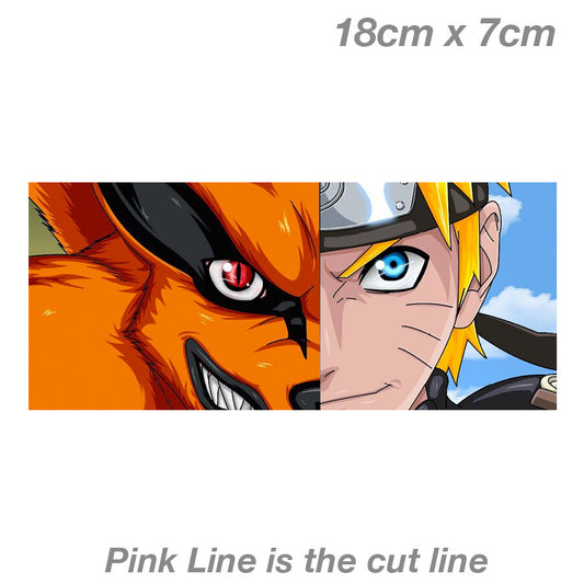 NARUTO and Kyuubi  Anime JDM Car, laptop  Sticker 