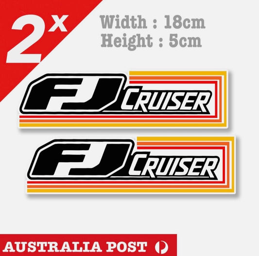 Toyota FJ Cruiser Vintage TRD logo Banner 4WD, 4X4, Off Road Stickera