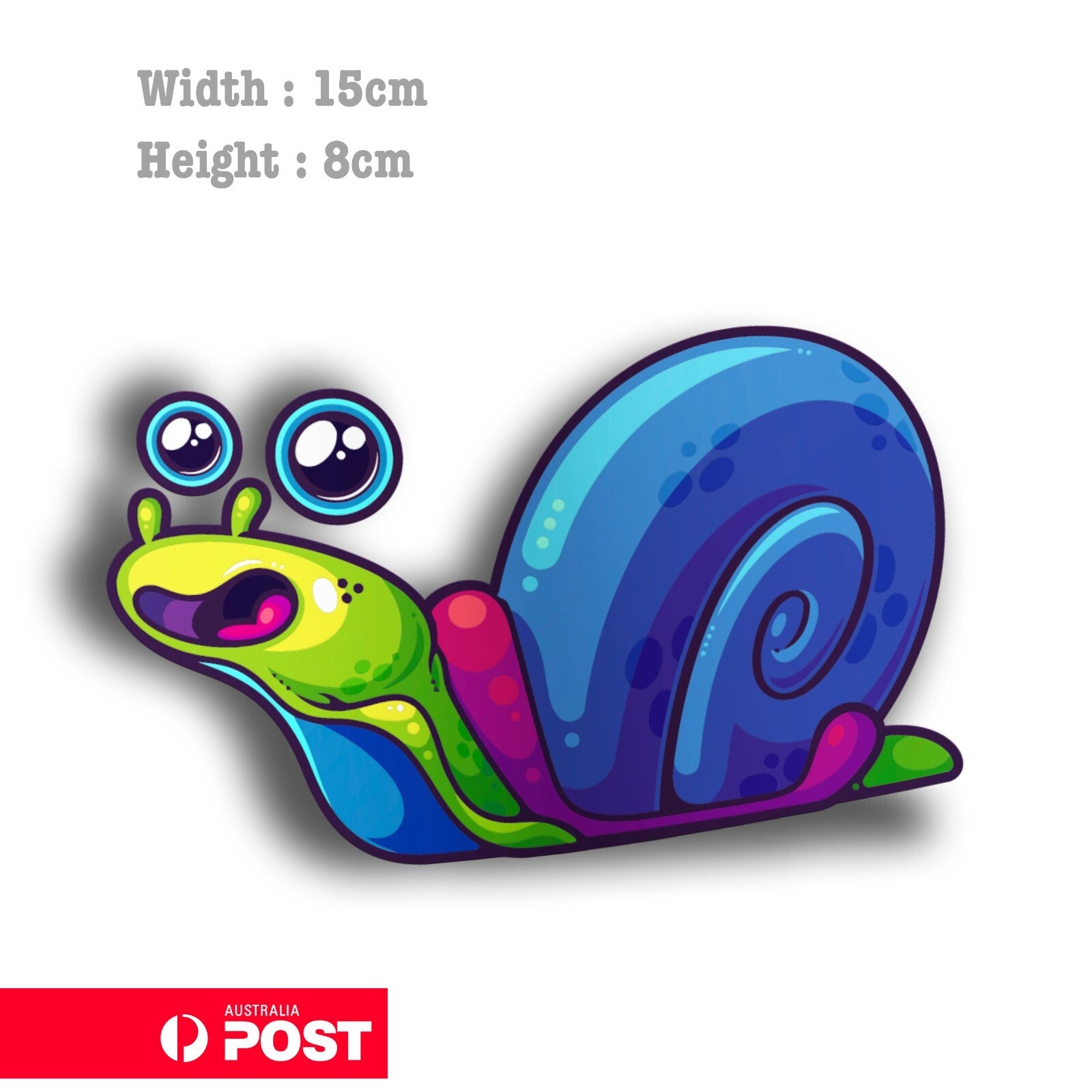 Rainbow Snail  Laptop , Car  Decal Sticker 