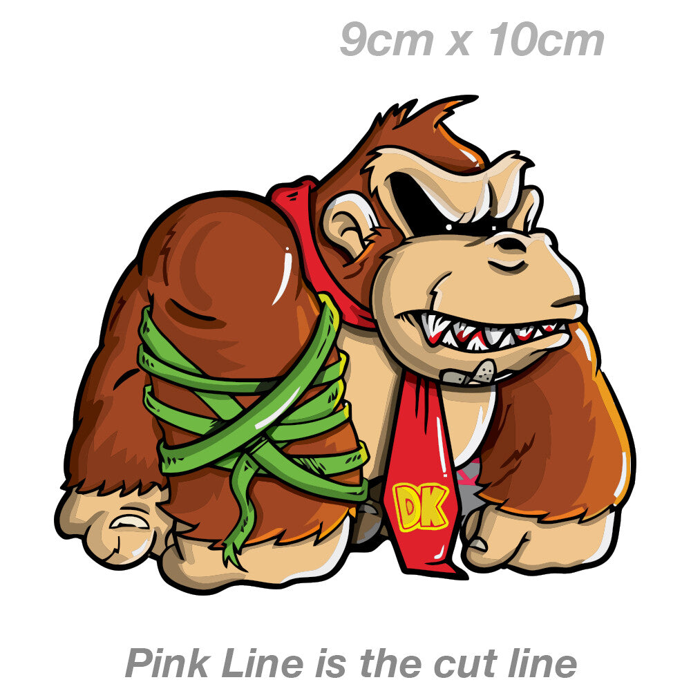 Monster Zombie Donkey Kong  Decal Sticker