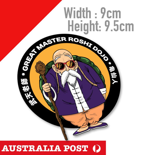 Master Roshi OPPAI DRAGON BALL JDM, Great Marshal Art Master Sticker