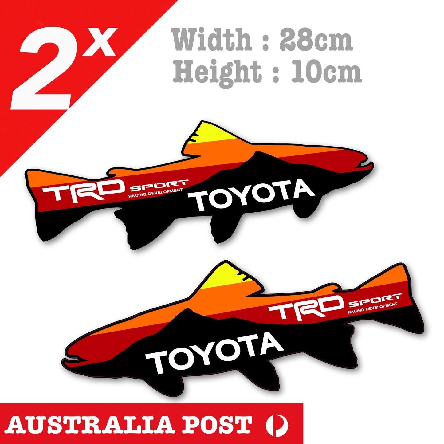 Toyota Trout Fly Fishing TRD Racing Development,Off Road, 4x4, Hilux, Stickers