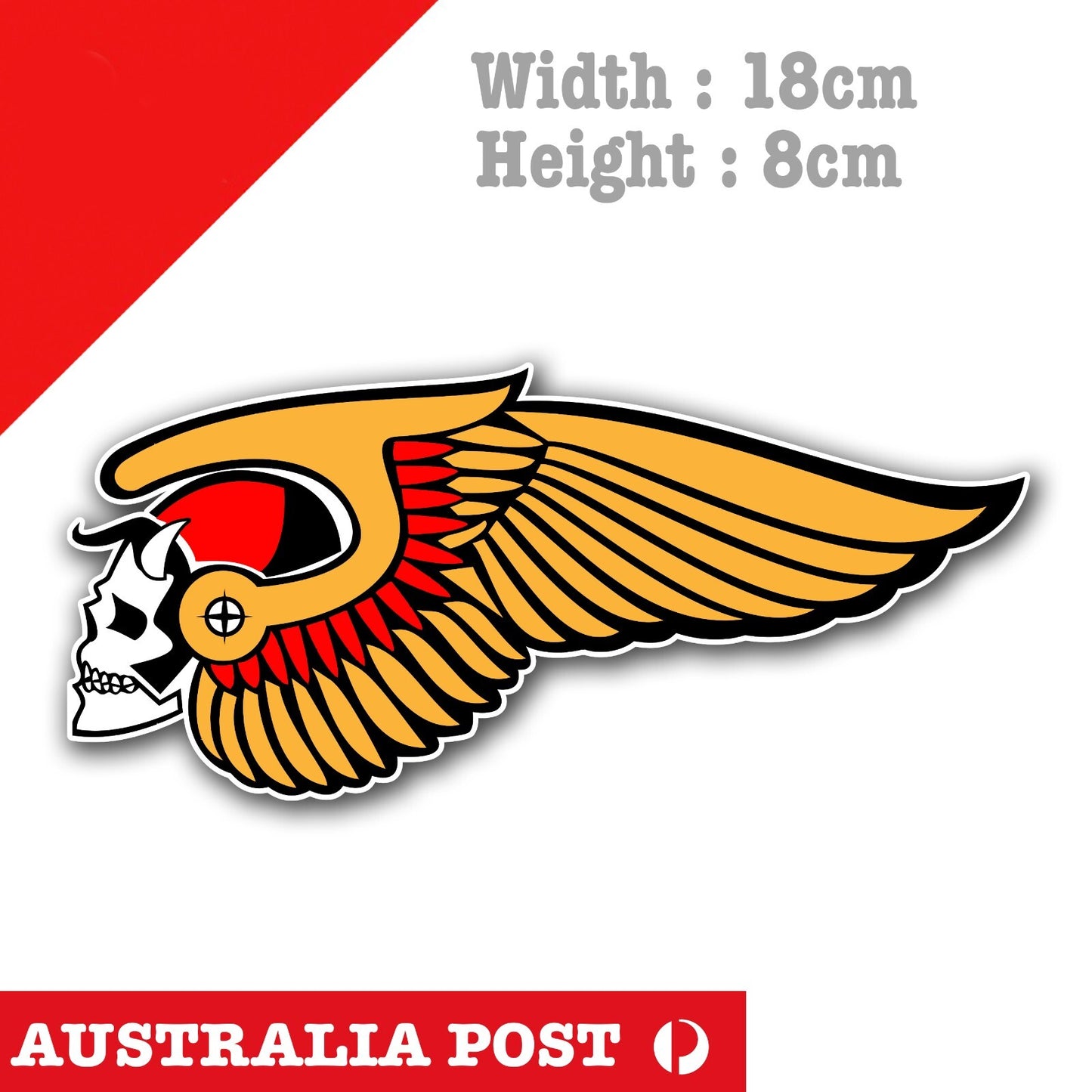 Skull Feather Head Motorcycle Fuel Tank, Helmet  Sticker