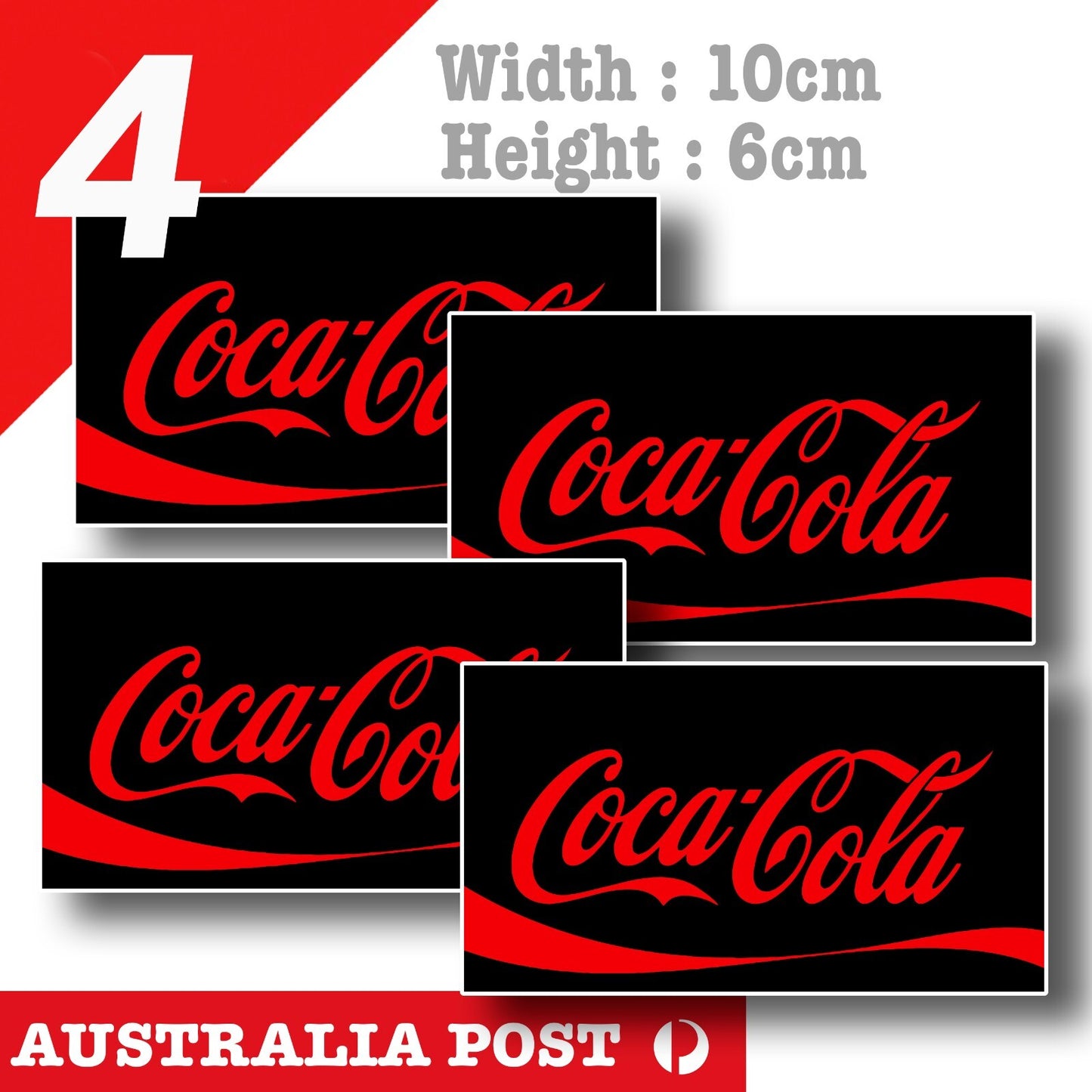 COCA COLA Black Logo Sticker