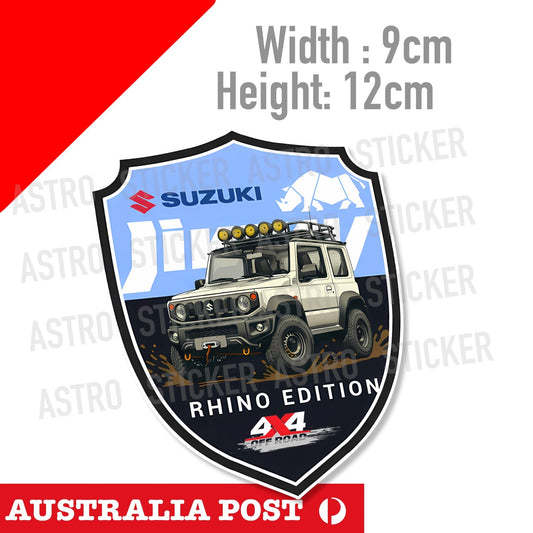 RHINO EDITION Off Road Logo , 4X4 Sticker for Suzuki Jimny