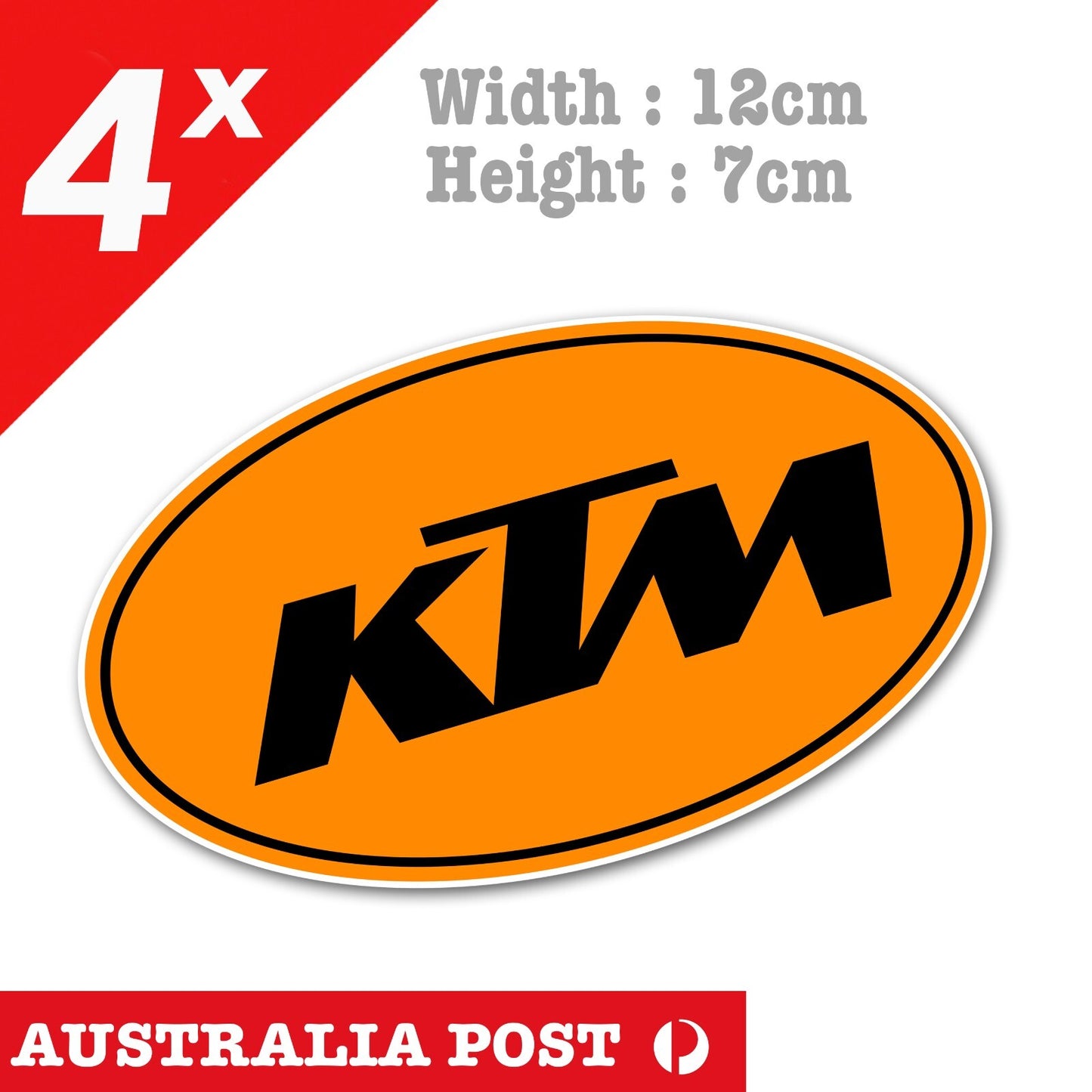 KTM Racing logo, MotoGP, Truck, Ute, Laptop x4  Stickers