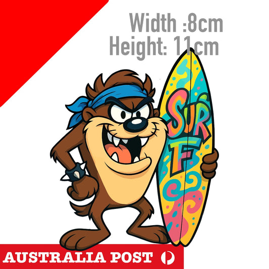 Taz the Devil - Tasmanian Devil  SURFER  Sticker