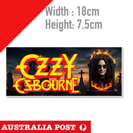 Ozzy Osbourne Heavy Metal R.I.P Banner Sticker