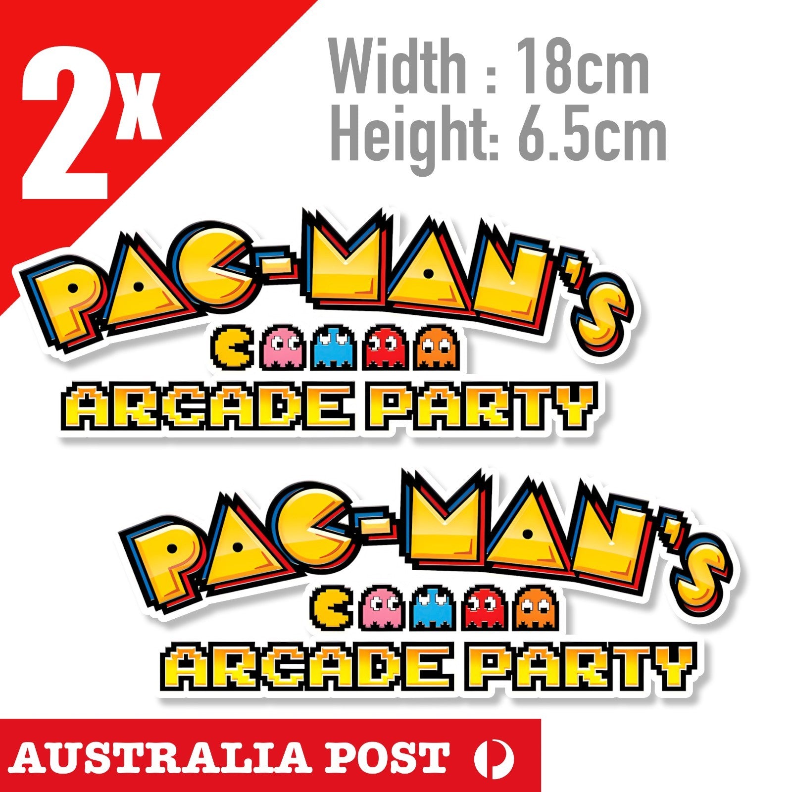 Pac-Man Arcade Party Logo Vintage Game Sticker – Astro Stickers