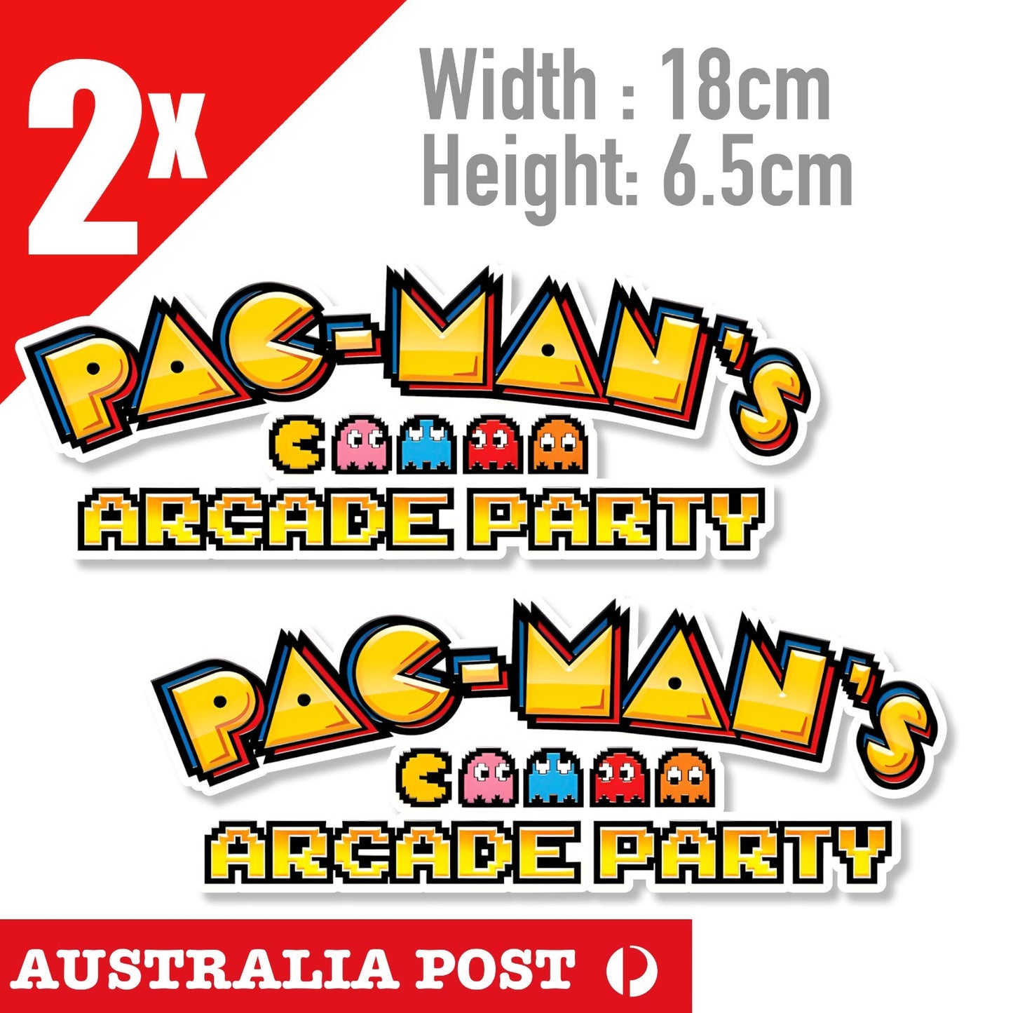 Pac-Man Arcade Party Logo Vintage Game  Sticker