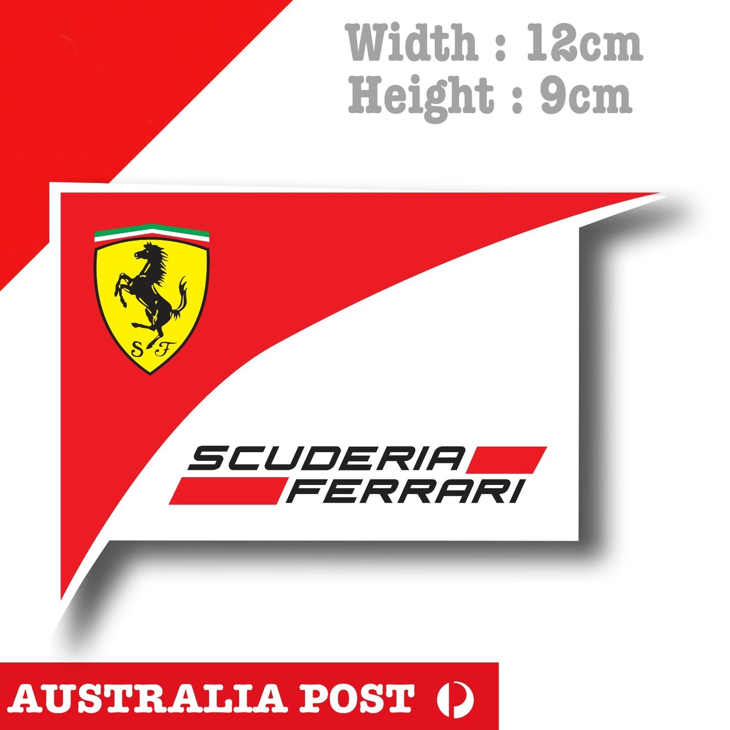 Ferrari Scuderia with Ferrari Logo Bar Fridge Laptop , Car  Decal Sticker 