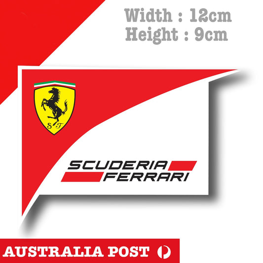 Ferrari Scuderia with Ferrari Logo Bar Fridge Laptop , Car  Decal Sticker 
