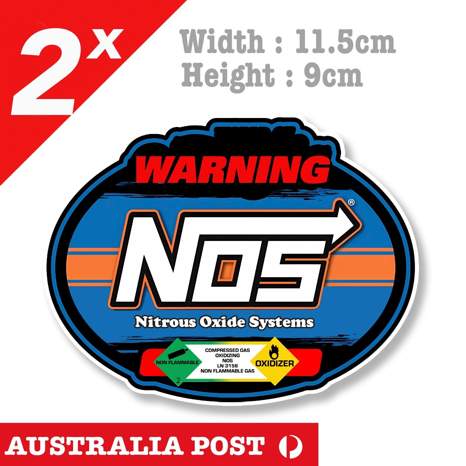 NOS WARNING! FAST BOOST SPEED RACING drifting JDM   Laptop , Stickers