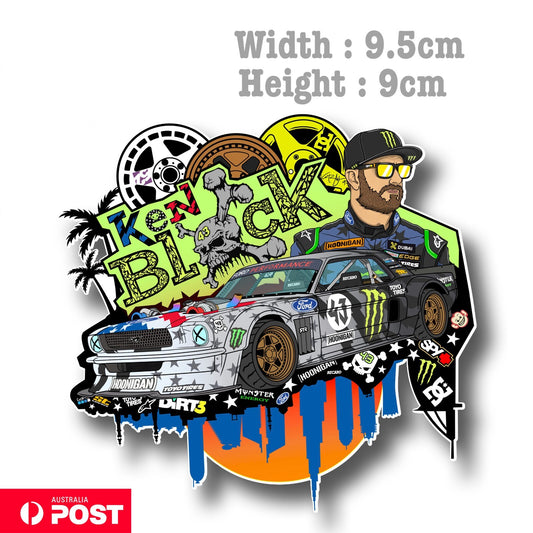 Ken Block 43 Ken Block Skull Logo JDM DRIFT Driver Decal Sticker