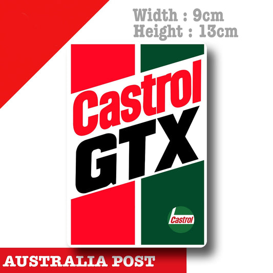 CASTROL Oil GTX Vintage Sign Car Vinyl Sticker