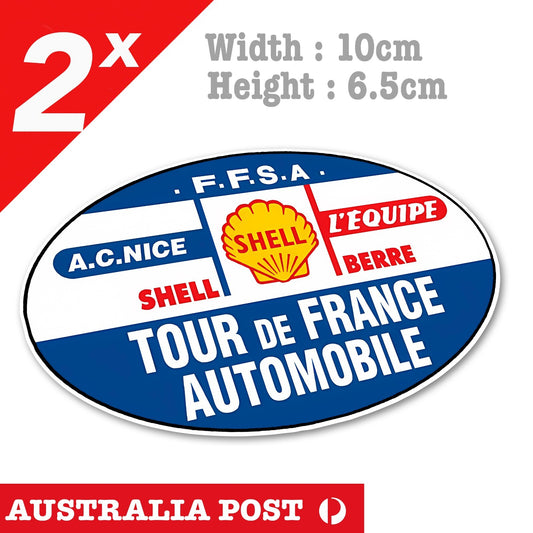 Tour de France France Automobil Logo , SHELL Log Badg, Bicycle, Helmet Stickers