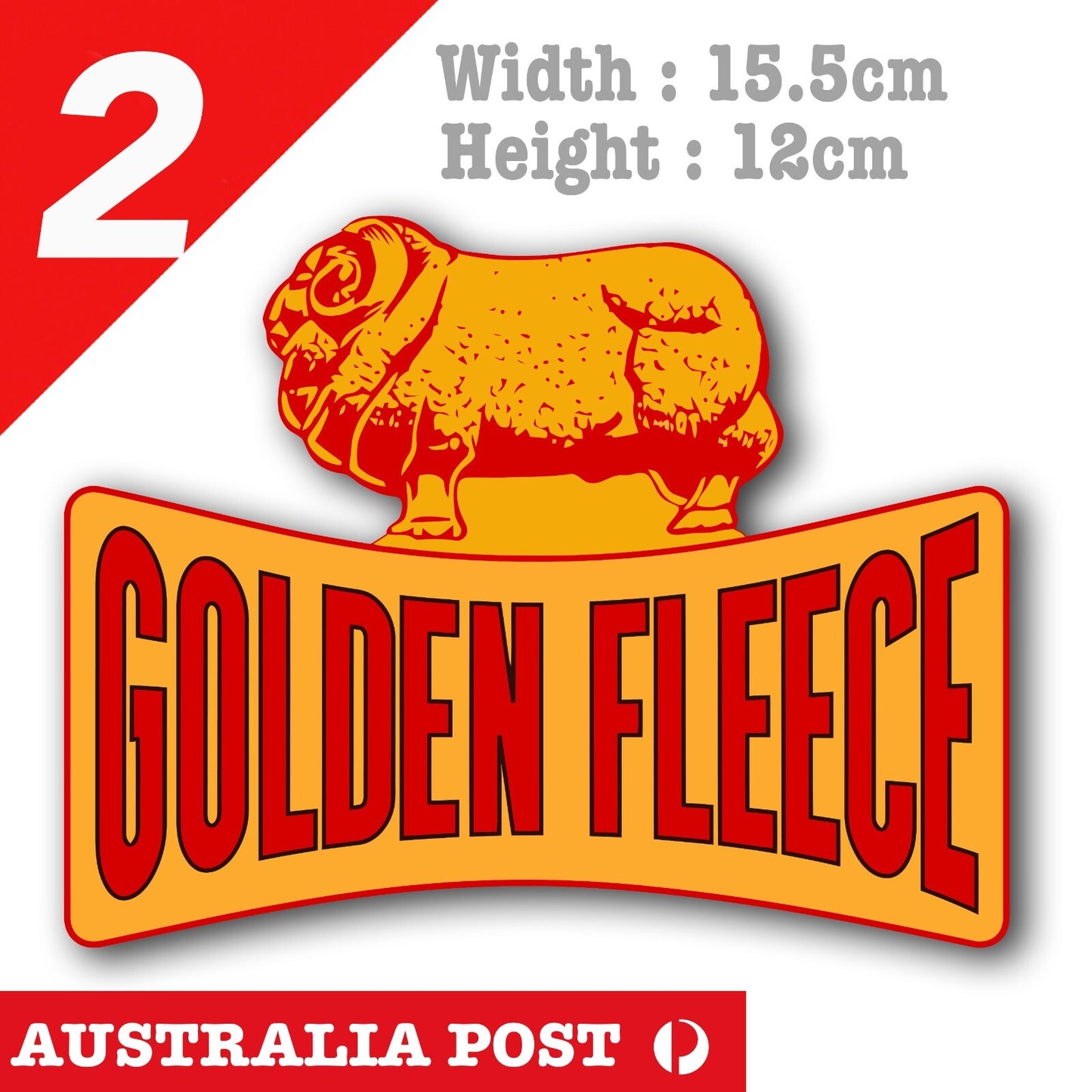 GOLDEN FLEECE Retro Australian Logo  Car Stickers