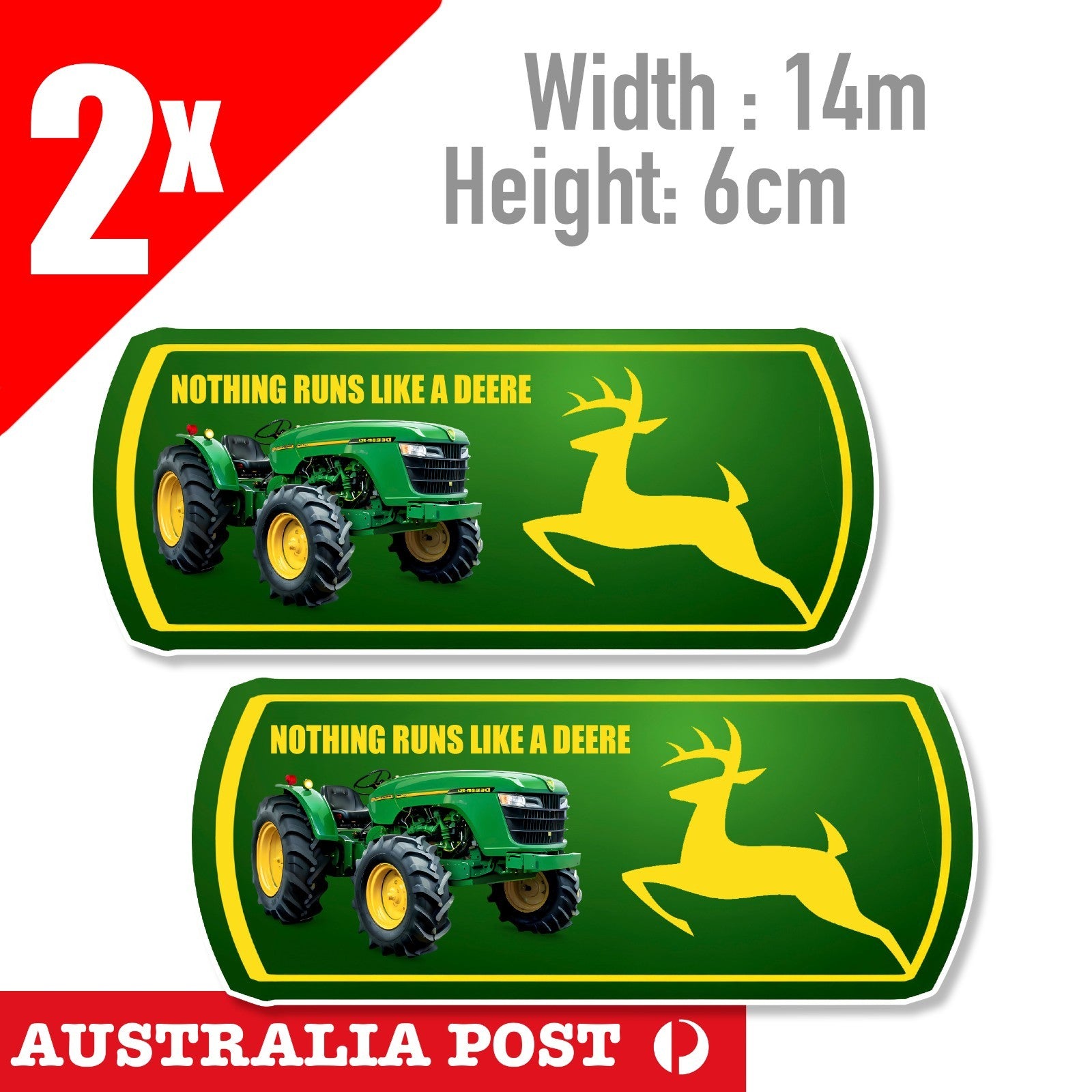 JOHN DEERE Tractor  Banner , Tractors , Nothing Runs Like A Deere  Sticker