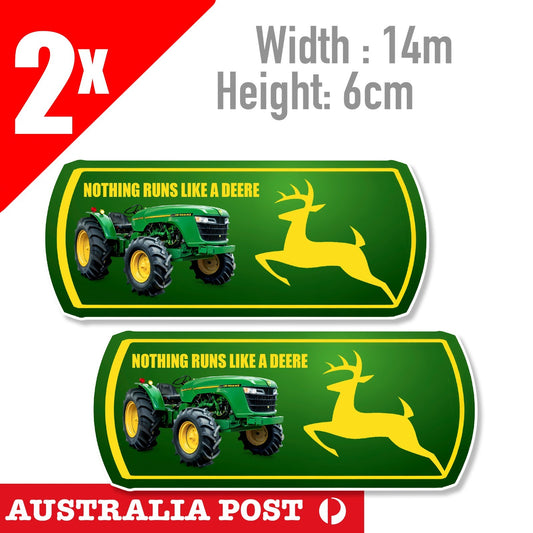 JOHN DEERE Tractor  Banner , Tractors , Nothing Runs Like A Deere  Sticker