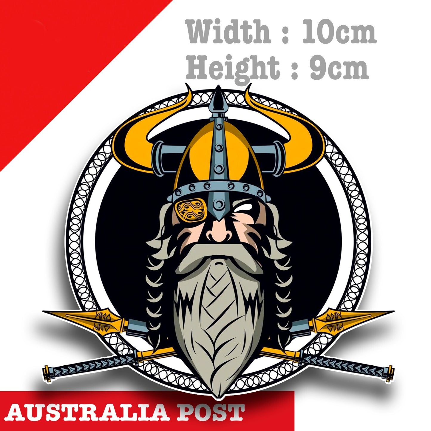 ODIN The Viking Warrior  Vinyl  Sticker