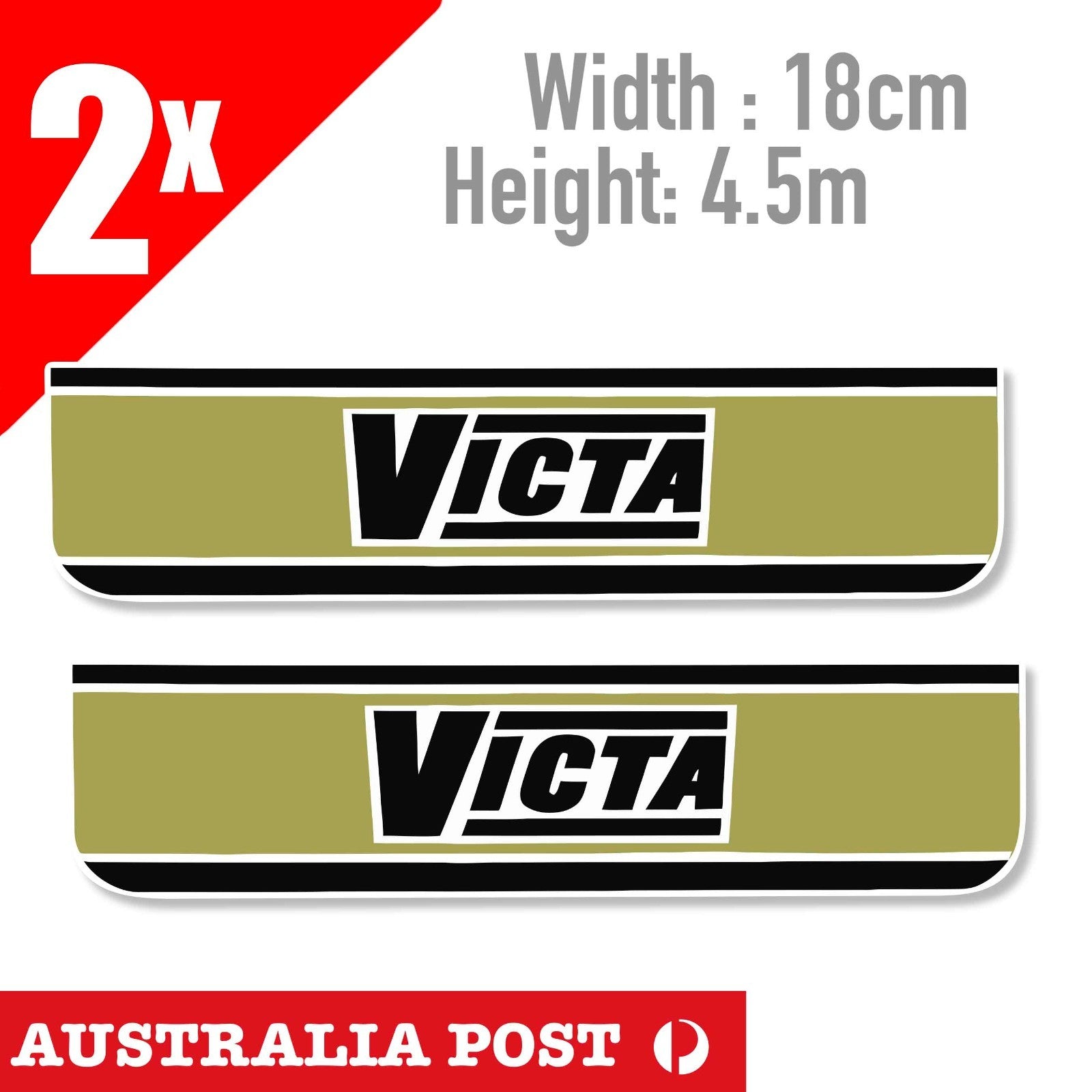 VICTA Logo LAWN MOWER Banner Sticker – Astro Stickers