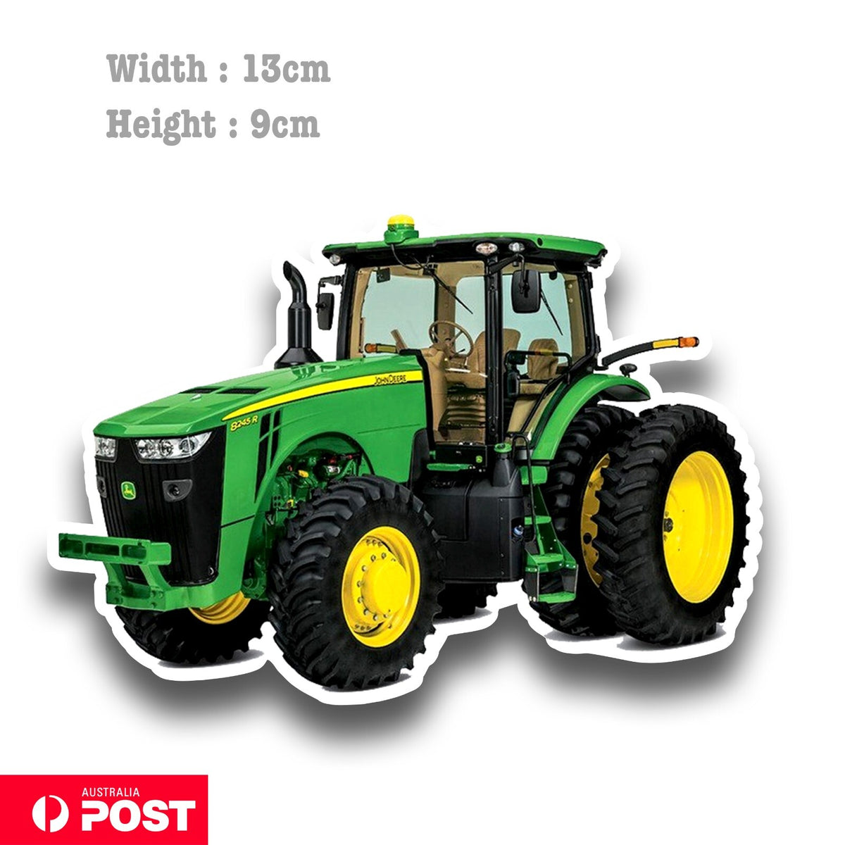 John Deere 8245R Tractor - John Deere Logo Tractor  Sticker